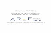 Congrès AREF 2016 Actualité de la recherche en …aref2016.sciencesconf.org/conference/aref2016/pages/AREF2016... · Nassira HEDJERASSI lAssociation des Enseignants Chercheurs en