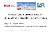 Modélisation en mécanique : du matériau au calcul de ...orleans-tours.udppc.asso.fr/OT/wp-content/uploads/2016/05/... · mécaniques des matériaux Notion de loi de comportement