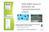 EDILABO dans le domaine de l’assainissement urbain · 2013-04-09 · (cours d’eau, plan d’eau) Qualité des eaux souterraines Acteurs concernés ... EDILABO dans le domaine