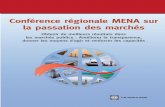 Conférence régionale MENA sur la passation des marchés · PDF fileConférence régionale MENA sur la passation des marchés Obtenir de meilleurs résultats dans les marchés publics