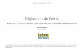 Règlement de Voirie - Actualité du quartier de ...bj.montbernier.free.fr/.../Departementale/reglement-voirie-isere.pdf · CONSEIL DEPARTEMENTAL DE L'ISERE Règlement de Voirie Arrêté