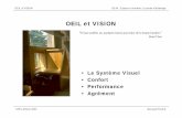 OEIL et VISION - moodle.epfl.ch€¦ · Le confort visuel est lié à l’absence d’éblouissement Les indices de confort visuel sont pour la plupart conçus pour caractériser