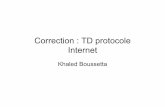Correction : TD protocole Internet - LIPN – Laboratoire ... · Correction : TD protocole Internet Khaled Boussetta. Exercice 1. Exo1.1 Réseau Machine hôte ... taille du paquet