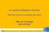 Le marché obligataire Tunisien - Tunisie Clearing · 2 Plan de la présentation Introduction I. Marché des capitaux tunisien II. Paramètres d’une oligation III. Courbes des taux