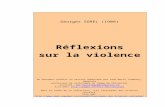 Georges SOREL (1908) - mzicola.free.frmzicola.free.fr/Livres ethno sciences humaines 2007/G… · Web viewRéflexions sur la violence. ... Édition électronique réalisée avec le