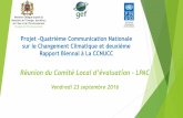 Projet Quatrième Communication Nationale sur le … 09 23 - LPAC QC… · pêches , l'eau, la santé, ... Maroc et par conséquent honorer les engagements de ... système national