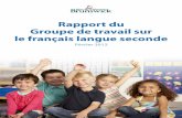 Rapport du Groupe de travail sur le français langue … · Rapport du Groupe de travail sur le français ... compétence à un niveau avancé ou supérieur Le français est ... pdf.