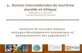 3 Assises internationales du tourisme èmes durable et ...ddata.over-blog.com/xxxyyy/2/58/01/57/Assises-Anatananarivo.pdf · Industrie du tourisme dans pays pauvres = pari risqué