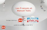Les Français et Manuel Valls - BVA Group · 2 Méthodologie Enquête réalisée auprès d’un échantillon de Français recrutés par téléphone et interrogés par Internet les
