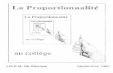 La Proportionnaliténumerisation.irem.univ-mrs.fr/RN/IRN97001/IRN97001.pdf · proportionnalité et applications linéaires, applications affines et proportionnalité des ... Nous