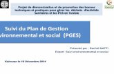 Suivi du Plan de Gestion environnemental et social … PGES DAS _16Dec_Kairouan.pdf · Indicateur de suivi Périodicité Norme applicable Responsab ... du projet afin de maximiser