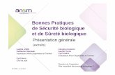 Bonnes Pratiques de Sécurité biologique et de Sûreté …ansm.sante.fr/var/ansm_site/storage/original/application/... · 2014-06-05 · ainsi qu'un plan d'urgence interne. Objectif
