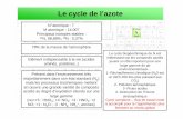 Le cycle de l’azote - gsite.univ-provence.frgsite.univ-provence.fr/gsite/Local/lcp-ira/dir/Nicolas/Cycle azote.pdf · Le cycle de l’azote 78% de la masse de l’atmosphère Présent