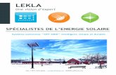 SPÉCIALISTES DE L’ENERGIE SOLAIRE - eco-NB.com · Tél: 1 877 418-3244 – ventes@lekla.ca - LEKLA Une vision d’expert SPÉCIALISTES DE L’ENERGIE SOLAIRE Système autonome
