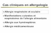 Cas cliniques en allergologie - .chez l'enfant (cas clinique n 1) Celine M. : 11.5 ans, non atopique