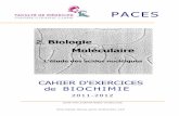 L'étude des acides nucléiques - aristote.datacenter.dsi ...aristote.datacenter.dsi.upmc.fr/disc/PCEM1/ED/2_BM_2011-12.pdf · Cahier d'Exercices de Biochimie / PACES Biologie Moléculaire