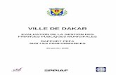PEFA de la Ville de Dakar · Une garantie bancaire de la Société Financière Internationale était, début 2009, en cours de finalisation. Ce partenariat direct complète des programmes