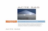 ACTE SAS · Comptabilité niveau I ... Connaissance approfondie des écritures courantes Contenu - Programme 1. Comptabilité Aspects économiques et juridiques Rôle de la comptabilité