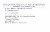 Enseignement d’Immunologie: Bases fondamentalesclement.ad.free.fr/fac/immuno/diapos.cours1a.intro.pdf · Livre recommandé: IMMUNOLOGIE: De la biologie à la clinique Jean-François