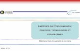 BATTERIES ELECTROCHIMIQUES - enova-event.comenova-event.com/uploads/sfSympalBossMediaPlugin/... · Interface électrochimique électrode - électrolyte E th: tension d'équilibre