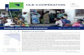 ULB-COOPéRATION · Ces résultats remarquables sont à mettre d’abord au crédit des hommes et des femmes qui œuvrent sur le terrain dans des conditions souvent difficiles. ...