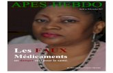 HEBDO 04-10 Nov 17.docx - … · d’autres produits dérivés du sang sont les faux médicaments les plus vendus et qui ... Contrôle de qualité des médicaments au Cameroun. ...
