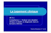 Le jugement clinique - Ifsi CF promo 2011-2014ifsi.charlesfoix.blog.free.fr/public/semestre_2/Le_jugement... · L’analyse des besoins perturbés C’est une opinion claire que l’infirmier