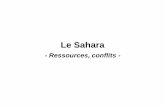 Le Sahara - Histoire & Géographie | Complément de … · Le Sahara et ses ressources jouent un rôle essentiel dans l’affirmation ... Dans quelle mesure les ressources sont-elles