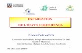 EXPLORATION DE L'DE L'ÉÉÉÉTAT …promomed07.free.fr/documents/Master/M1UE6-ExplorationNutri... · EXPLORATION DE L'DE L ... L’inflammation entraîne une diminution des concentrations