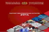 RappoR t des pRincipales activités 2014 - … · d’entrepreneuriat, à faire de la création de tPE un levier ... contribution financière du Fonds Hassan II pour le Développement
