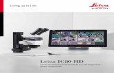Leica IC80 HD - leica-microsystems.com IC80... · Fiche RCA avec signal vidéo PAL ou NTSC (standard) 320 × 240 pixels connexion haute définition Mini-HDMI, HDready et Full HD ...