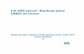 CA ARCserve® Backup pour UNIX et Linuxdocumentation.arcserve.com/.../PDF/AB_SAP_R3_UL_FRA.pdf · Table des matières 7 Table des matières Chapitre 1 : Présentation de l'option
