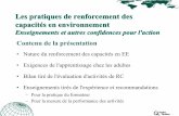 Les pratiques de renforcement des capacités en … · 2005-05-03 · • Stage de perfectionnement ... auprès de la STEG (Tunisie) en ... • Aucun rapport d’évaluation de la