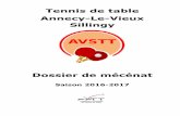 Tennis de table Annecy-Le-Vieux Sillingyavstt.free.fr/data/medias/fichiers/partenariat.pdf · 2011/2012 : o Fusion entre ... 7ème place derrière des clubs ayant au minimum un entraineur