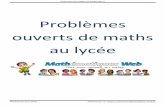 Problèmes ouverts de maths au lycée en PDF€¦ · Math Toa+ Eassif' en ma+hs . stage résolutions de problèmes et modélisations mars 2011 Seconde programme seconde ... du choix