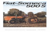 Dépliant publicitaire tracteur SOMECA 500S 500SDT · Transmission à ressieu avant (pour 500 S — prise de mouvement effectuée par transmision axia/e. — Transmission assurée