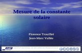 Mesures de la constante solaire - acces.ens-lyon.fracces.ens-lyon.fr/.../effet-de-serre/data/constante_solaire_flo.pdf · Constante solaire La constante solaire (pour la Terre) est