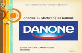 Analyse du Marketing de Danone - … · souvent de l’originalité et de la qualité perçue, c’est pourquoi les prix ne peuvent dégringoler sans raison sous peine de subir une