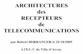 ARCHITECTURES des RECEPTEURS de …blog.f6krk.org/wp-content/uploads/2012/02/IUT_Architectures-RADIO.pdf · - Lecture des caractéristiques du courant pour récupérer l’information