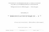 BIOSTATISTIQUE - 1pf-mh.uvt.rnu.tn/32/1/SN1011.pdf · Mondher Abrougui Biostatistique « I » ISEFC - 2008 5 CHAPITRE I. ELEMENTS DE STATISTIQUE ET DE BIOSTATISTIQUE