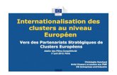 Internationalisation des clusters au niveau Europ© .Internationalisation des clusters au niveau