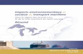 Impacts environnementaux sociaux du transport maritime · L’entreprise a par exemple mené à bien ... précieux en vue de la préparation du rapport, et les intervenants suivants
