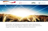 Etude d’Opportunité du Solaire Photovoltaïque dans les ... · • la maîtrise de la facture électrique des exploitations agricoles,