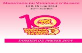 14 15 JUIN 2014 Marathon du Vignoble d’Alsace · premier parcours reliant les 17 villages entre Molsheim et ... tartes flambées, ... une médaille et un diplôme à télécharger