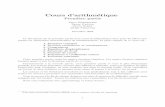 Cours d’arithm´etique - Page d'Igor Kortchemskiigor-kortchemski.perso.math.cnrs.fr/.../Cours/Arithmetique/arithm.pdf · 2. Division euclidienne et cons´equences 3. Congruences