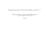 Programmation Orientée Objet en C++hebergement.u-psud.fr/emi/443/cours2-objets-eleves-gs.pdf · L’approche objet La notion de classe • un type de données parmi d’autres E.
