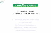 3. Couche Liaison (Couche 2 OSI et TCP/IP) - · PDF fileà la couche physique • Chemin virtuel : couche 2 ↔couche 2 (trames) • Chemin réel: couche 1 ↔couche 1 (suite de bits