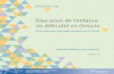 Éducation de l’enfance en difficulté en Ontario · Entrée à l’école C33 ... Plans d’appui en matière de santé et de sécurité C43 Partie D: Processus du comité d’identification,