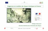 Exigences en matière de risque sismique en France · Exigences en matière de risque sismique en France Philippe Sabourault ... ⇒⇒ Définition 4 classes ponts ... 30% (dépend