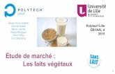 Les laits végétaux Étude de marché · Analyse du cycle de vie ... Le marché de lait végétal La production mondiale de soja s’est accrue sous l’effet d’une augmentation